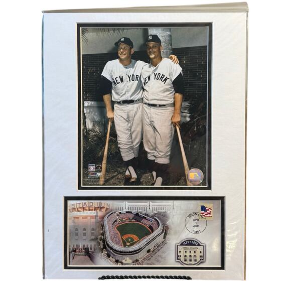 USPS Other - NY Yankee Mantle Maris MLB Baseball USPS First Day Of Issue Stamp Photo Mat 2008